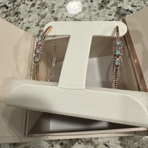 BP Simply Hoops RBP7130 “The Kori Hoop” LC Aquamarine Ice Rose Gold Plating